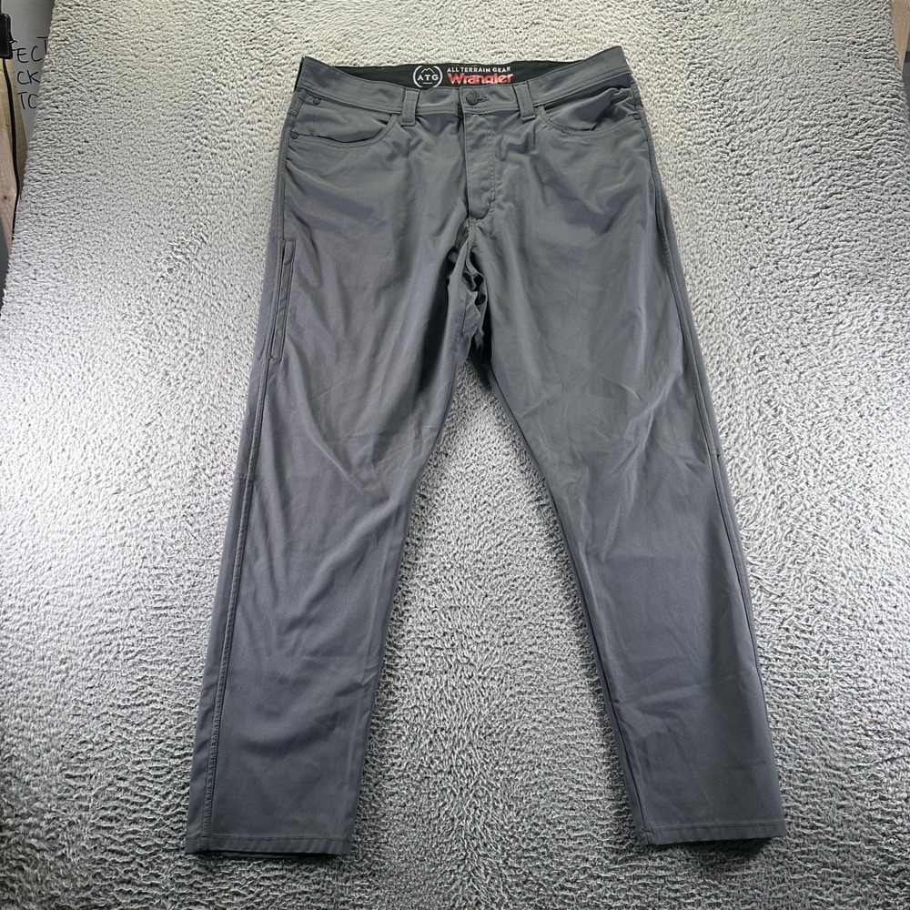 Wrangler ATG Pant Mens 38x30‎ Gray Polyester Golf Performance Straight Athletic